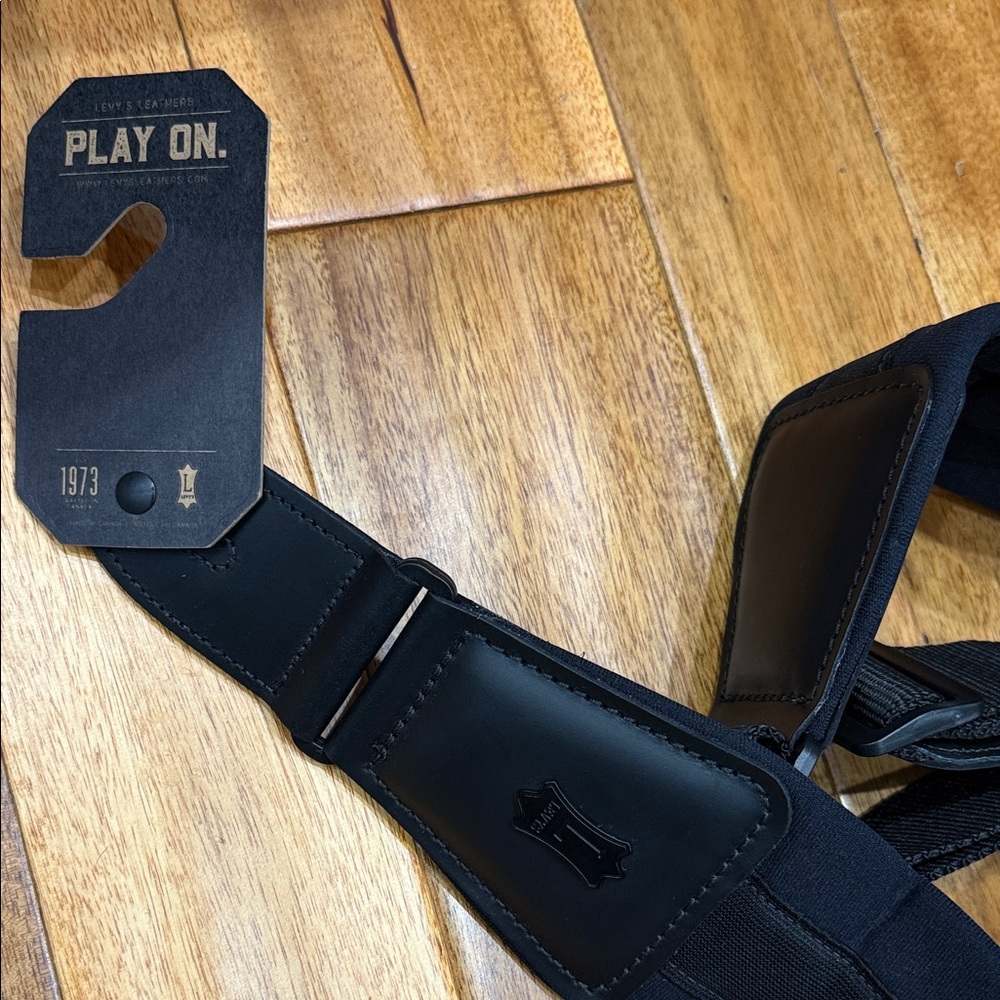 Levy's Leathers 3" Neoprene Padded Guitar Strap, PM48NP3-BLK Black Standard - Picture 2 of 4